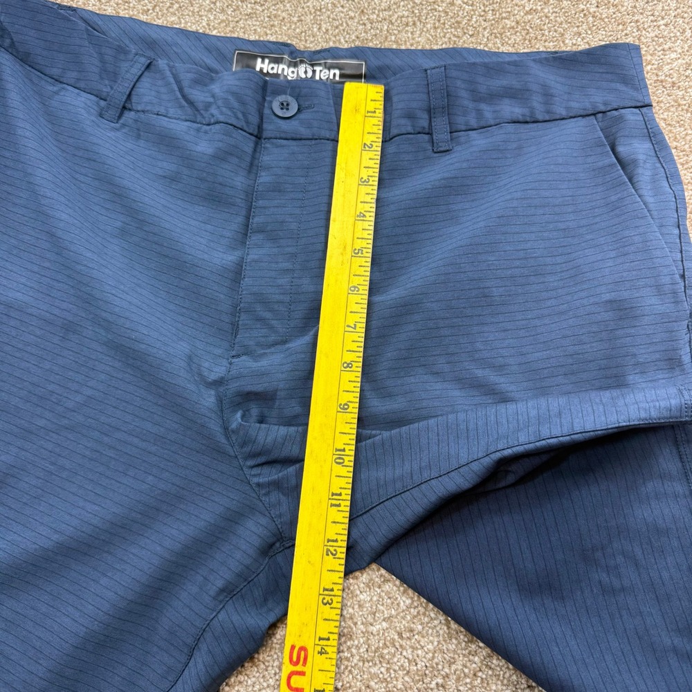 Hang Ten Men's Hybrid Shorts 38 Navy Blue Striped Stretch Board Skater Surf - Picture 6 of 13